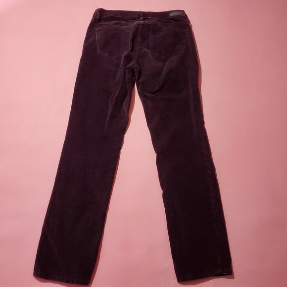 Calvin Klein Dark Plum Purple Velvet Straight Leg Jeans Fall - Picture 6 of 12